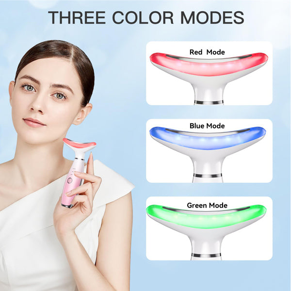 Buy Pink Facial and Neck Massager Beauty Device for Anti-Aging global swanky 2