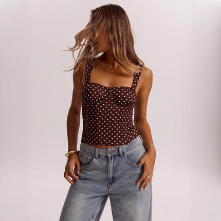 Buy Polka-Dot Printed Underwire Camisole For Parties And Dates 
global swanky 3