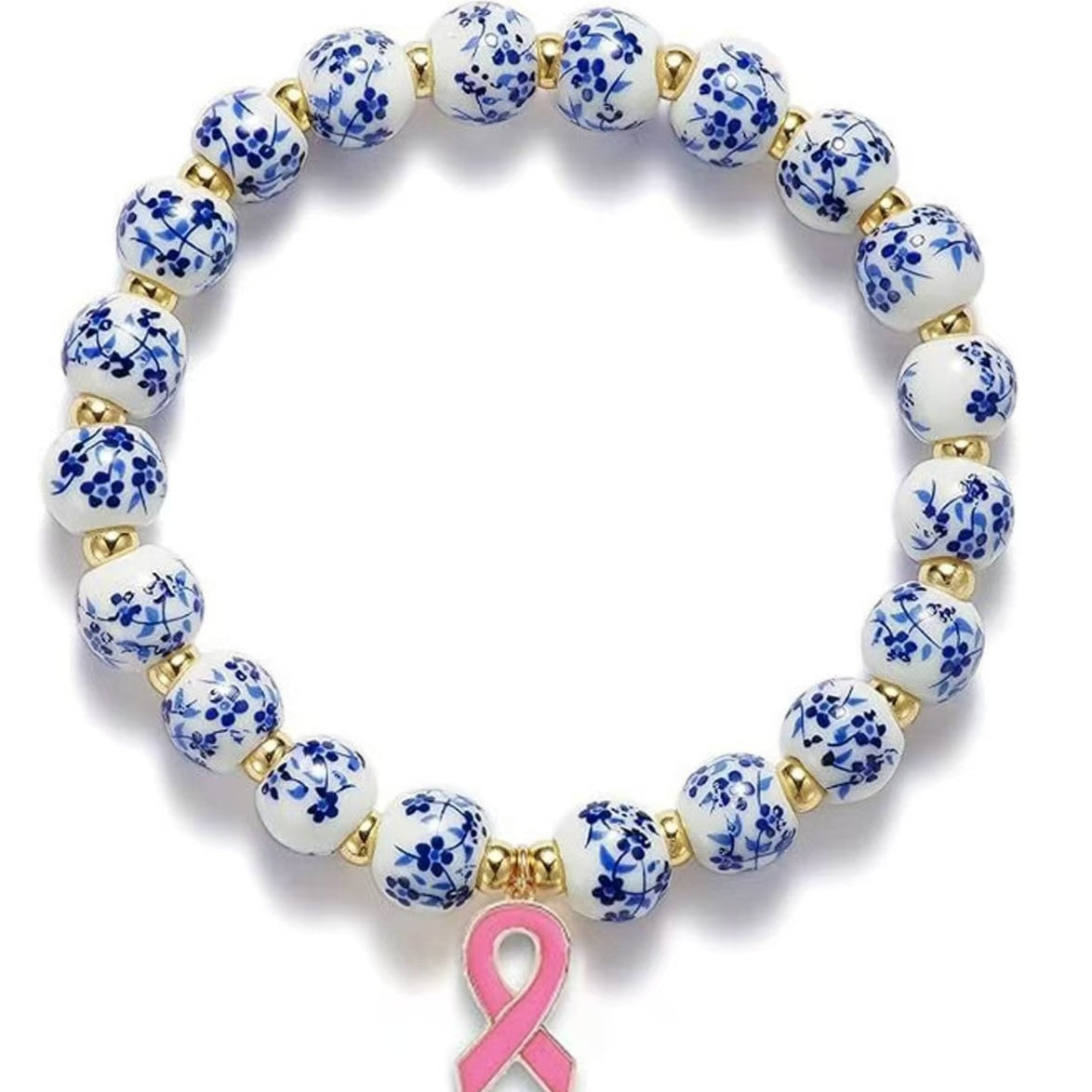 Buy Porcelain Floral Blue & White Ceramic Bracelet for Women global swanky 1