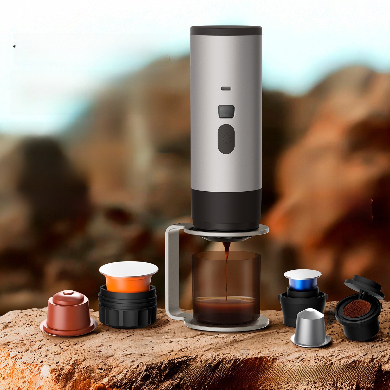 Buy Portable Automatic Capsule Coffee Maker – On-the-Go Brewing global swanky 1
