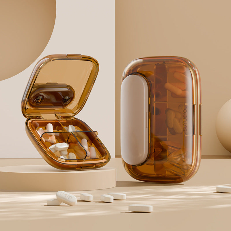 Buy Portable Daily Pill Organizer with Secure Lid Storage global swanky 1