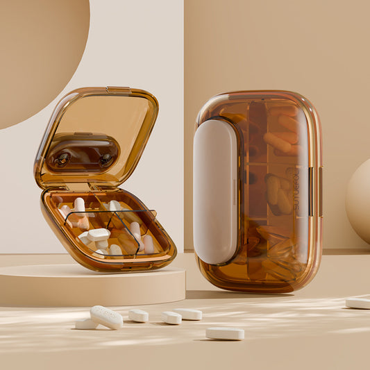 Buy Portable Daily Pill Organizer with Secure Lid Storage global swanky 1