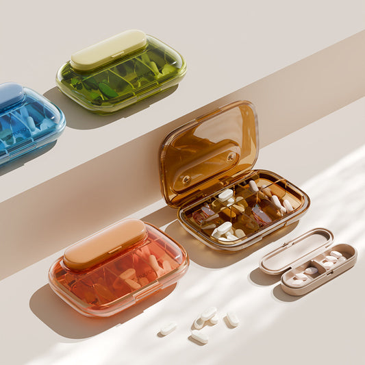 Buy Portable Daily Pill Organizer with Secure Lid Storage global swanky 2