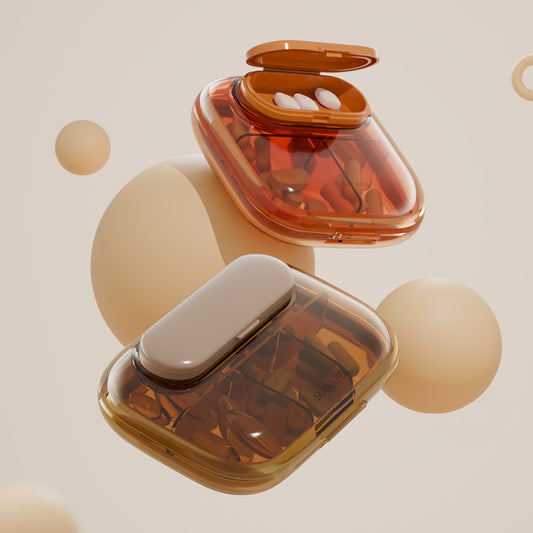 Buy Portable Daily Pill Organizer with Secure Lid Storage global swanky 3