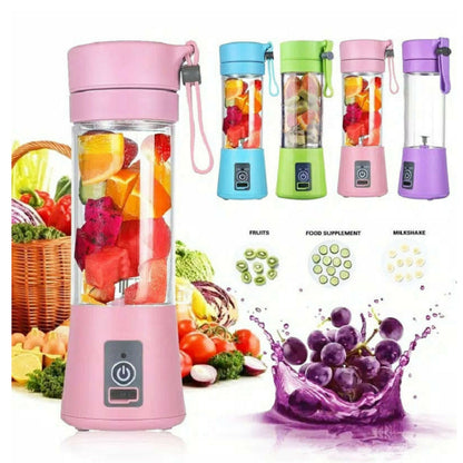 Buy Portable USB Rechargeable Blender 6 Blade Juicer Cup 380ML global swanky 1