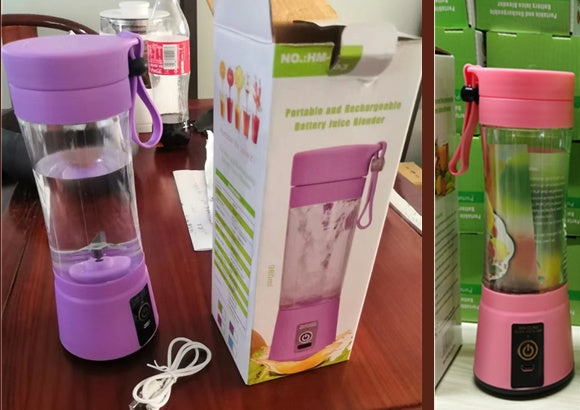 Buy Portable USB Rechargeable Blender 6 Blade Juicer Cup 380ML global swanky 2