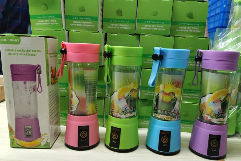 Buy Portable USB Rechargeable Blender 6 Blade Juicer Cup 380ML global swanky 3