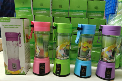 Buy Portable USB Rechargeable Blender 6 Blade Juicer Cup 380ML global swanky 3