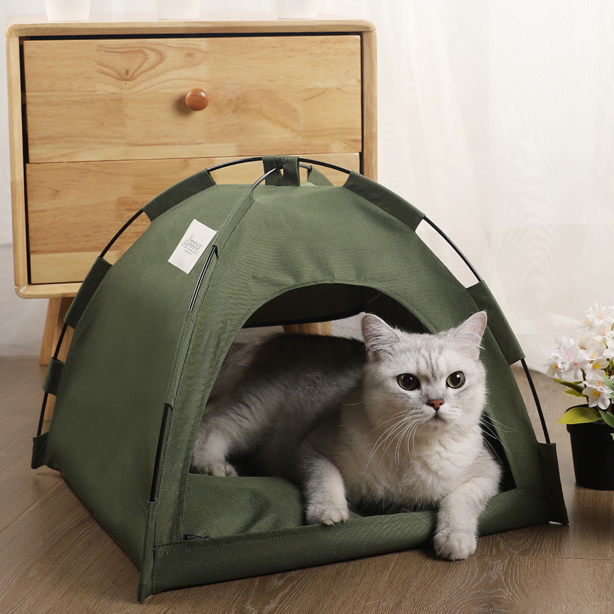 Buy Premium Cat Tent Cooling Mat Dog Bed – Portable Cozy Pet House global swanky 1