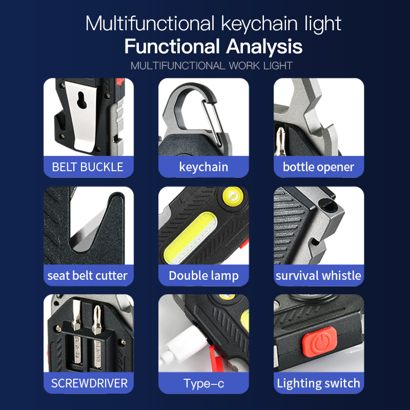 Buy Rechargeable COB Keychain Emergency Work Light for Outdoor global swanky 3