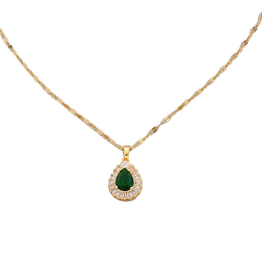 Buy Retro Hong Kong Jade White Suit Jewelry Necklace Set globalswanky 03