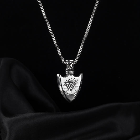 Buy Retro Shield Stainless Steel Pendant for Men Online Today globalswanky 02