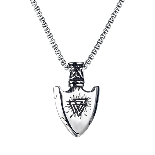 Buy Retro Shield Stainless Steel Pendant for Men Online Today globalswanky 03