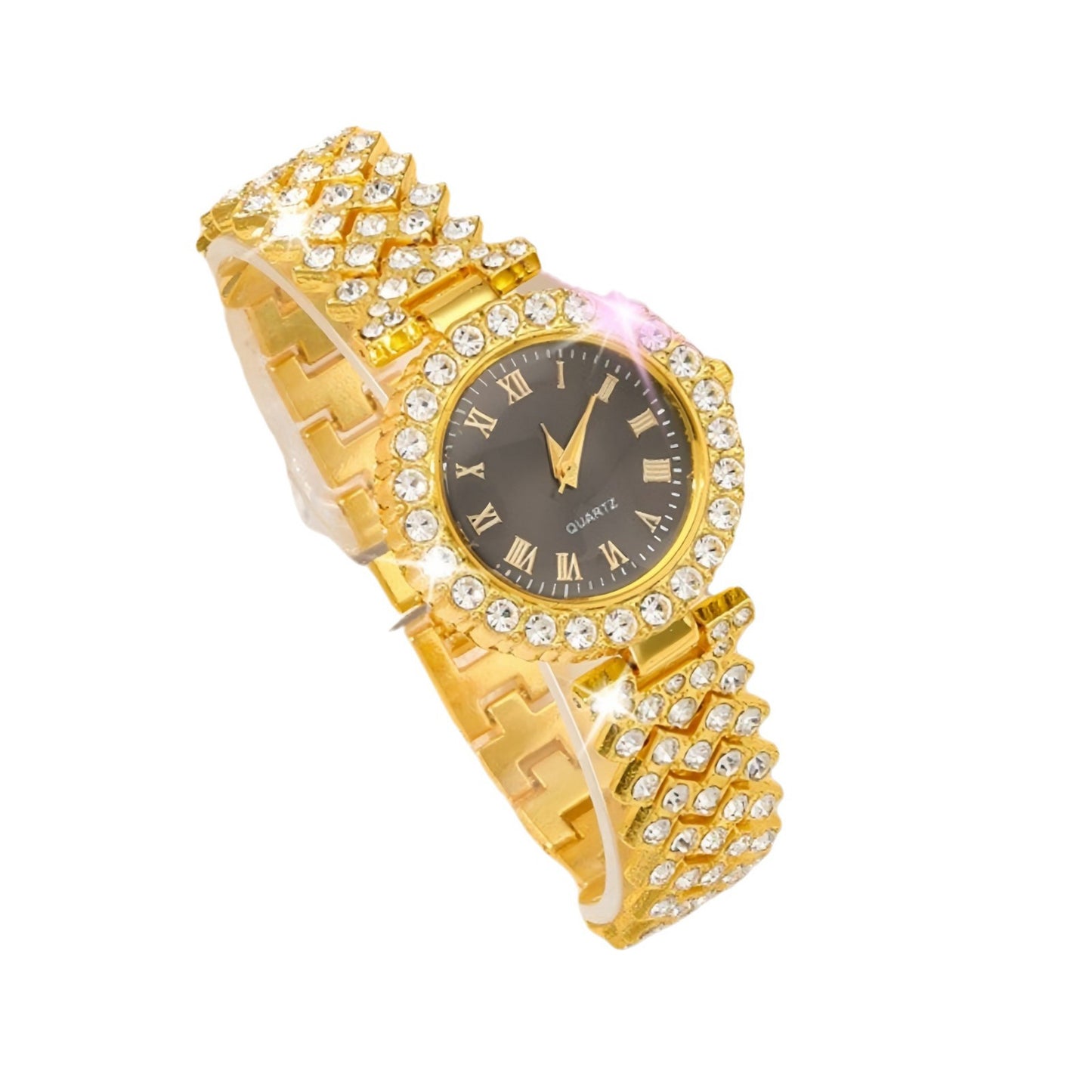 Buy Roman-Style Womens Watch with Diamond-Encrusted Dial
global swanky 3