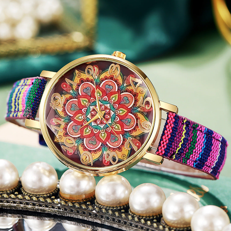 Buy Round Floral Design Multicolored Casual Quartz Watch
global swanky 3