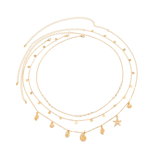 Buy Sexy Pearl Thin Chain Shell Body Jewelry Elegant Accessory global swanky 2