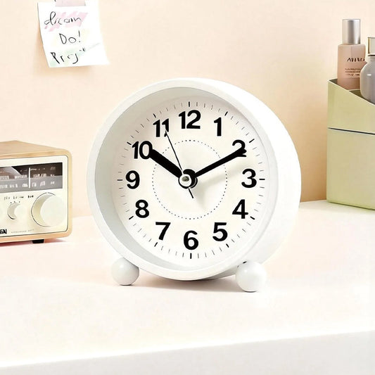 Buy Silent Metal Alarm Clock Dual Display for Bedroom Comfort global swanky 3