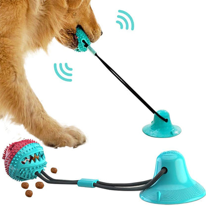 Buy Silicone Suction Cup Tug Dog Ball Toy for Chewing & Cleaning globalswanky 01