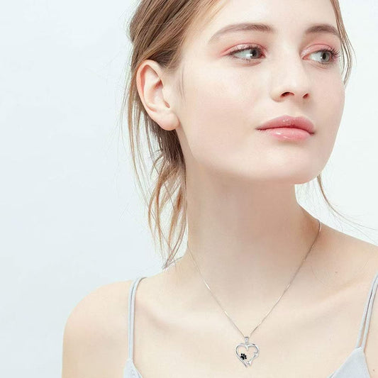 Buy Simple Heart-Shaped Pendant Necklace – Perfect for Pet Lovers global swanky 2