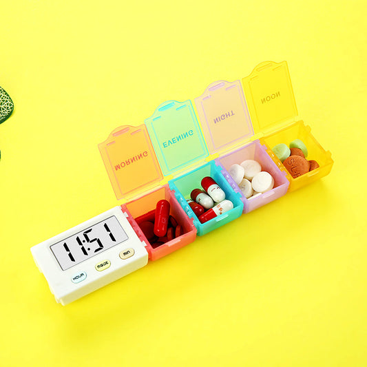 Buy Smart Weekly Pill Organizer with Alarm Reminder Support global swanky 3