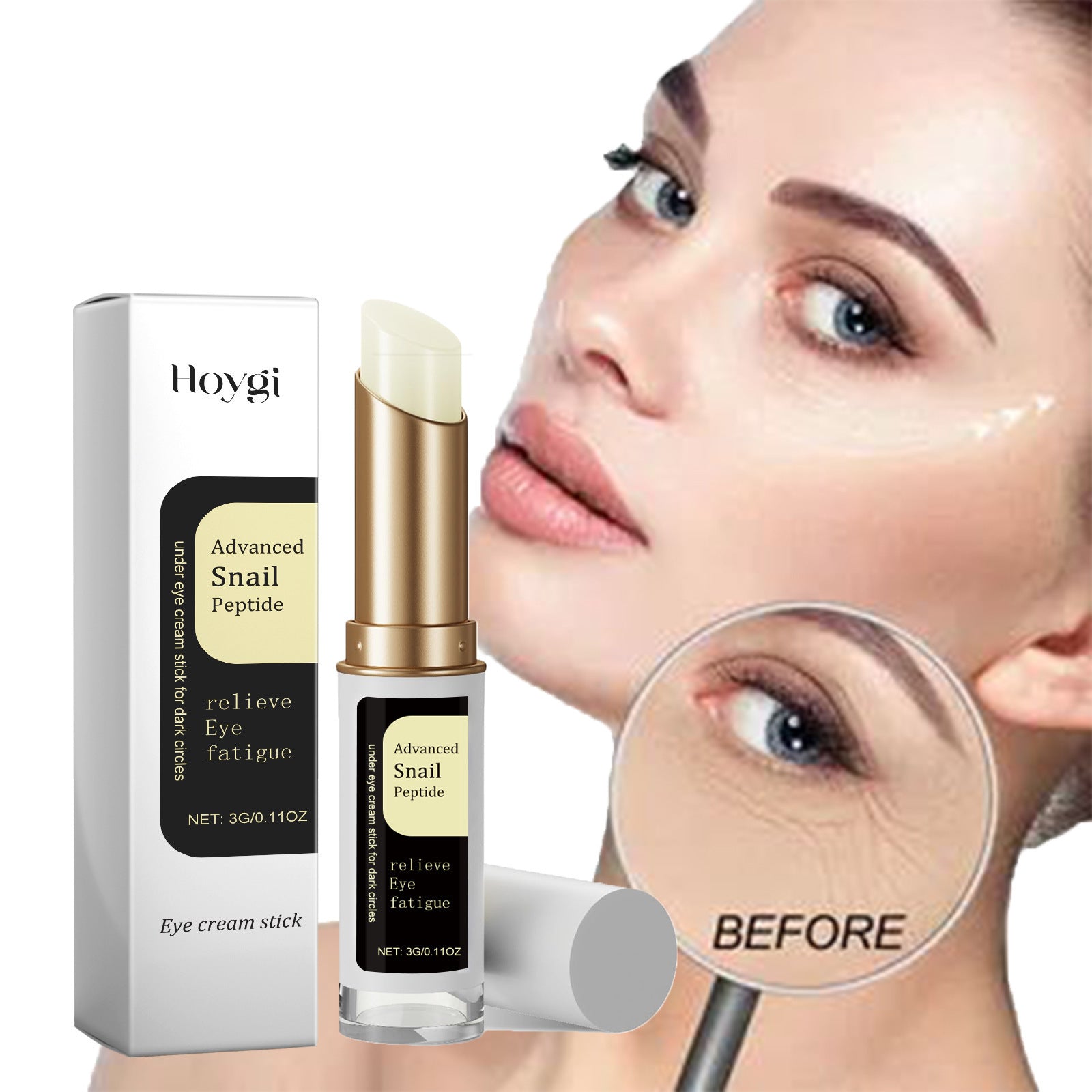 Buy Snail Extract Eye Cream Stick for Smooth Under Eye Skin Care global swanky 2