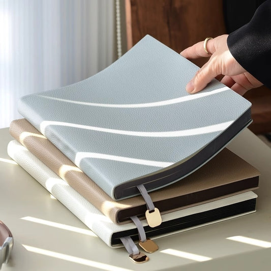 Buy Soft Leather Covered Notebook with Litchi Pattern for Notes global swanky 1