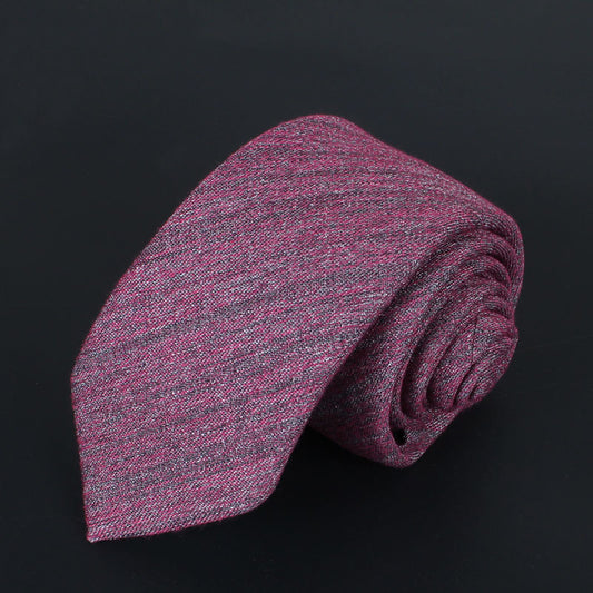 Buy Solid Color Korean Style Narrow Cotton Men’s 6cm Wedding Tie global swanky 2