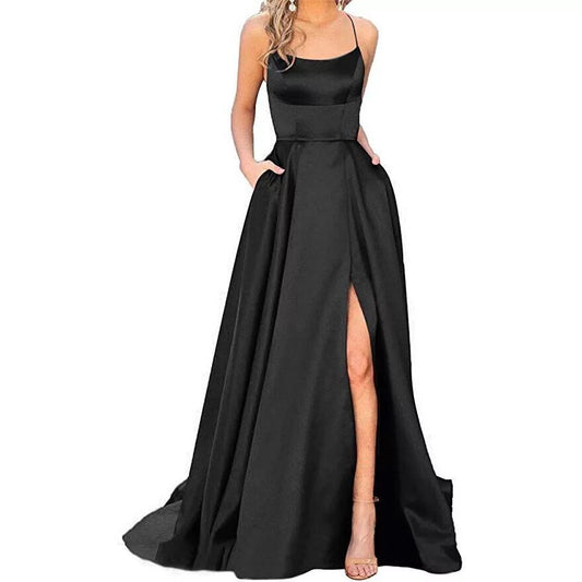 Buy Solid Color Long Slimming Shoulder Hollow Bridesmaid Dress
global-swanky 2