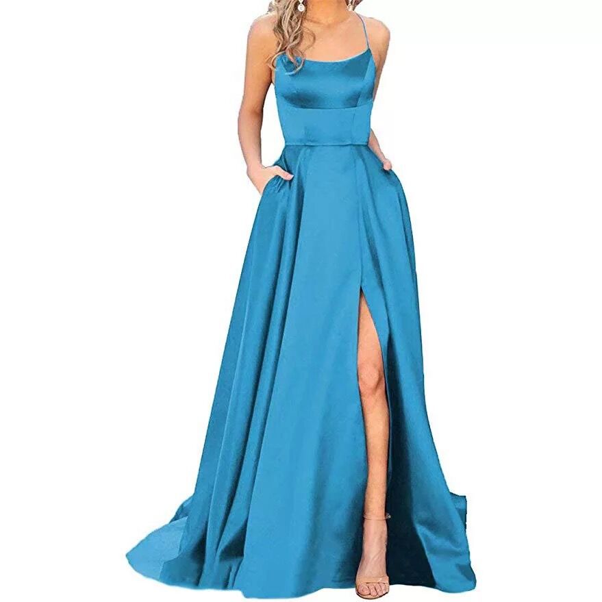 Buy Solid Color Long Slimming Shoulder Hollow Bridesmaid Dress
global-swanky 3