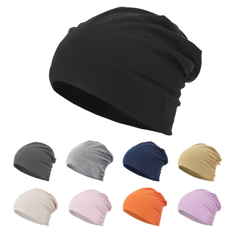 Buy Solid Color Slouchy Beanie – All-Season Knitted Wrap Hat global swanky 1