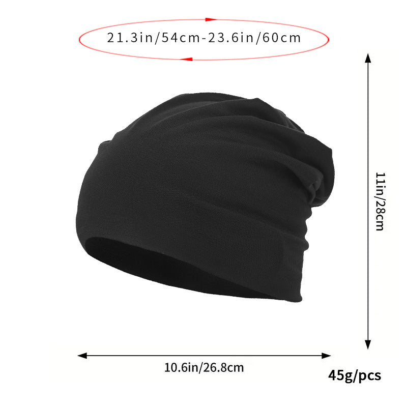 Buy Solid Color Slouchy Beanie – All-Season Knitted Wrap Hat global swanky 3