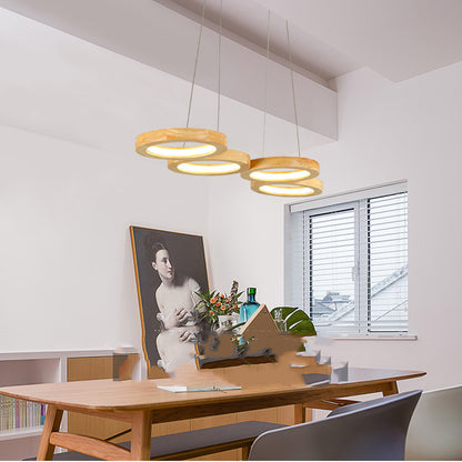 Buy Solid Wood Circle Dining Pendant Light Modern Simplicity global swanky 2