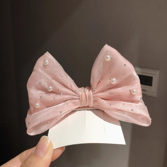 Buy Spring Summer Pearl Bow Hair Clip for Girls Online globalswanky 01