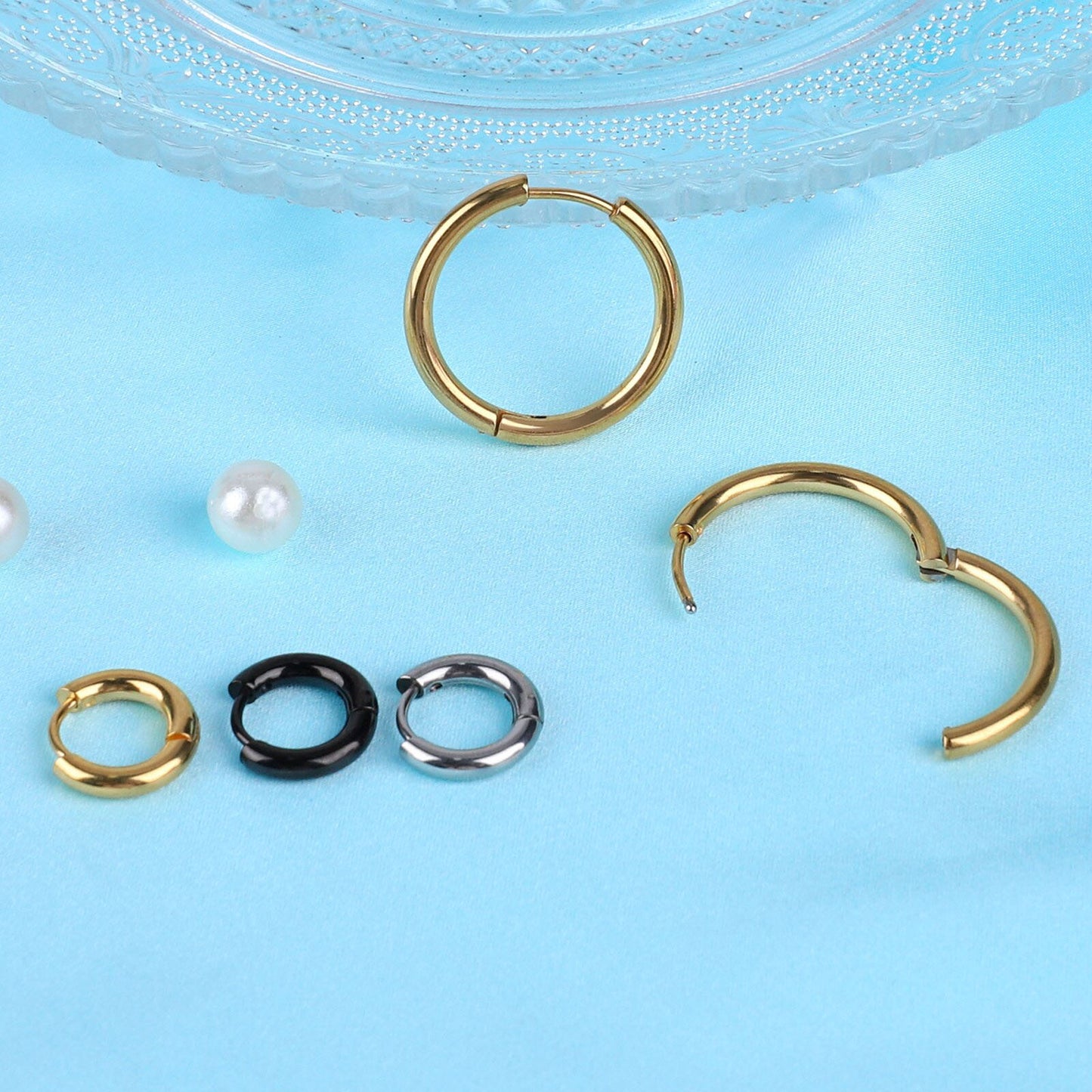 Buy Stainless Steel Coil Earrings – Simple Modern Style globalswanky 01
