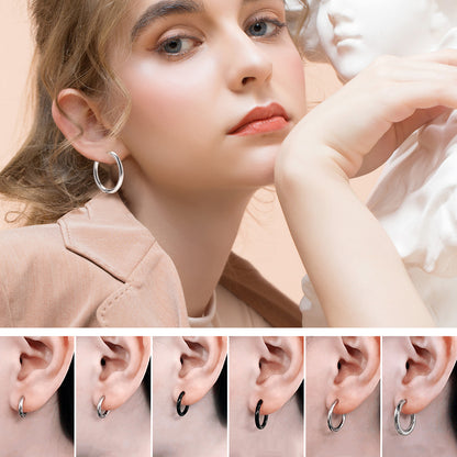 Buy Stainless Steel Coil Earrings – Simple Modern Style globalswanky 03