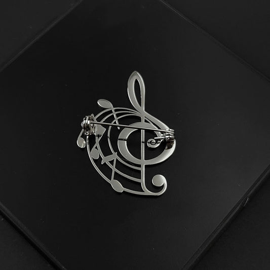 Buy Stainless Steel Note Brooch – Stylish Pin for Suit Shirts globalswanky 03