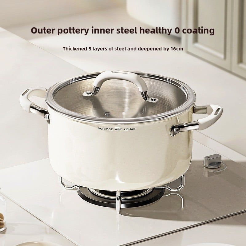 Buy Stainless Steel Soup Pot for Daily Cooking and Kitchen Use global swanky 1
