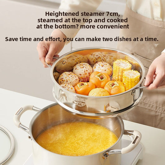 Buy Stainless Steel Soup Pot for Daily Cooking and Kitchen Use global swanky 2