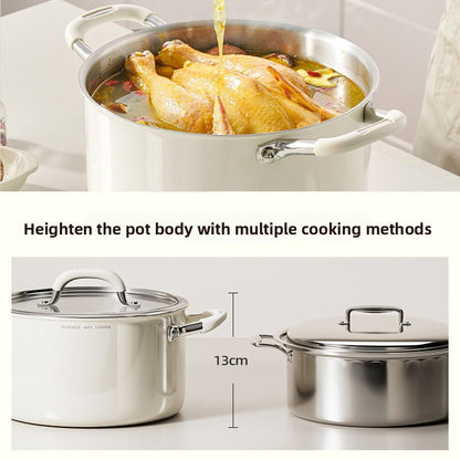 Buy Stainless Steel Soup Pot for Daily Cooking and Kitchen Use global swanky 3
