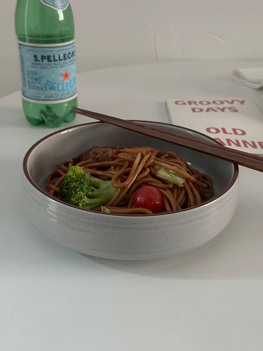 Buy Straight Edge Ceramic Soup Bowl 700ml for Daily Dining global swanky 2