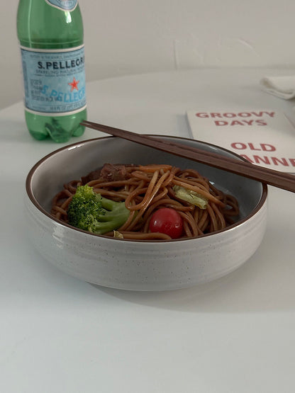 Buy Straight Edge Ceramic Soup Bowl 700ml for Daily Dining global swanky 2