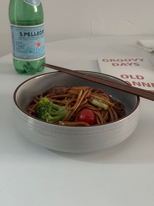 Buy Straight Edge Ceramic Soup Bowl 700ml for Daily Dining global swanky 2