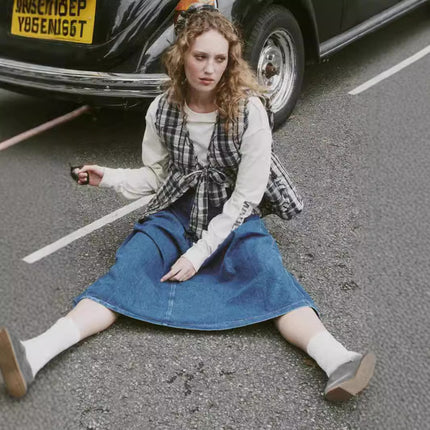 Buy Street-Style Fall/Winter Women’s Lace-Up Vest Top Trendy & Chic global swanky 3