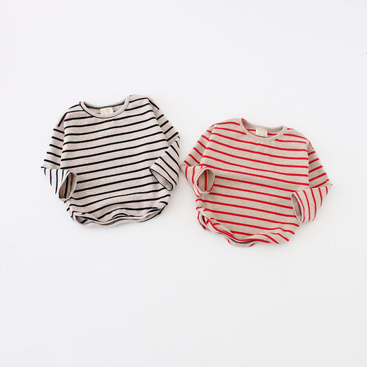 Buy Striped Print Girls T-Shirt – Cotton Long Sleeve Kids Clothes global swanky 1