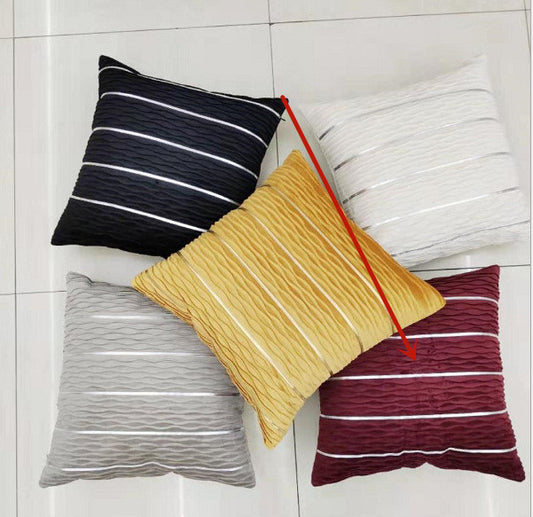 Buy Striped Velvet Pillow Cover for Luxury Sofa Cushion Style
Global swanky 3