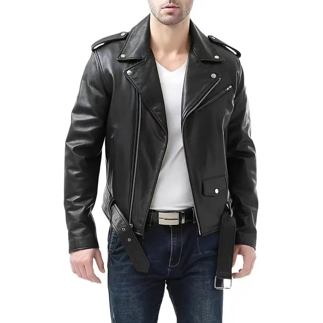 Buy Stylish Slim-Fit Mens PU Leather Jacket with Zipper Online
global swanky 2