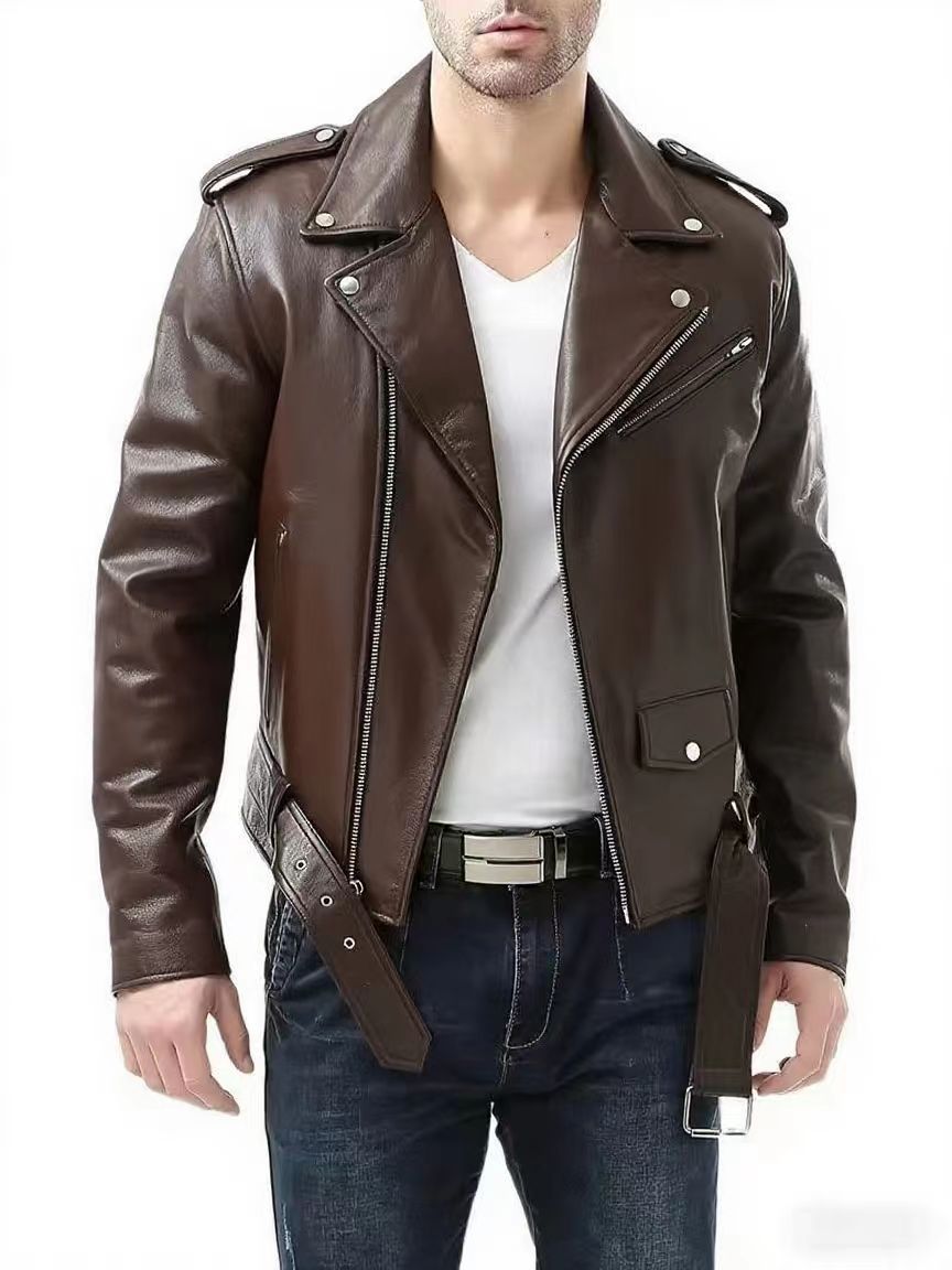 Buy Stylish Slim-Fit Mens PU Leather Jacket with Zipper Online
global swanky 3