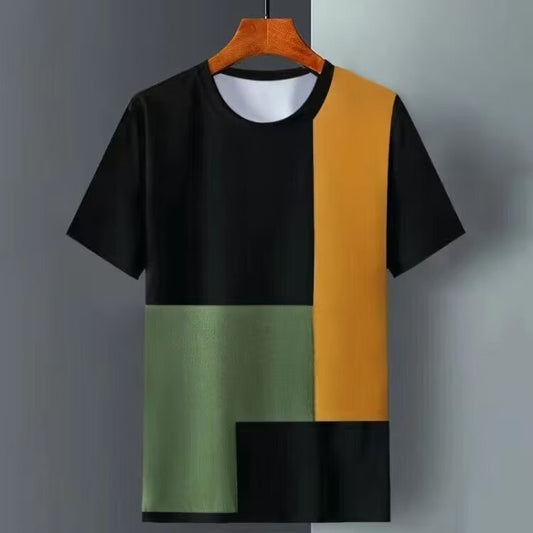 Buy Summer Ice Silk Short Sleeve T-shirt Men for Cool Comfort global swanky 1