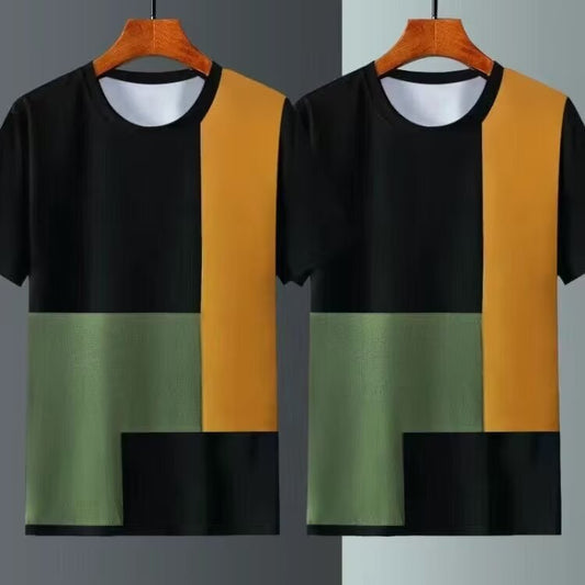 Buy Summer Ice Silk Short Sleeve T-shirt Men for Cool Comfort global swanky 3