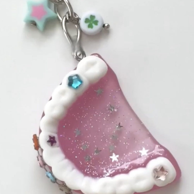 Buy Sweet Girl Sequin Glitter Teeth Car Keychain Cute Charm global swanky 1